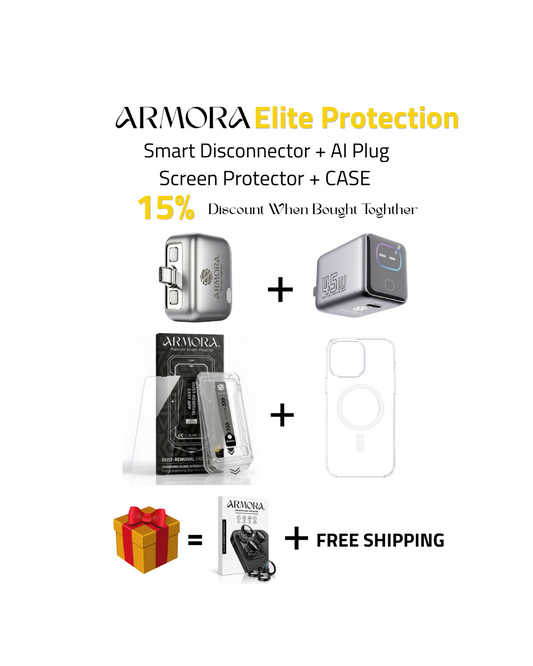 ARMORA Elite Protection ( Screen Protector + Case + Ai Plug + Smart Disconnector + Free Camera Lens Protector + Free Shipping)