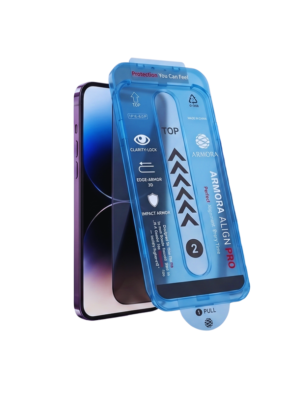 ARMORA Align Pro 9H screen protector for iPhone 18 Pro Max, 18 Pro and 17 Pro Max